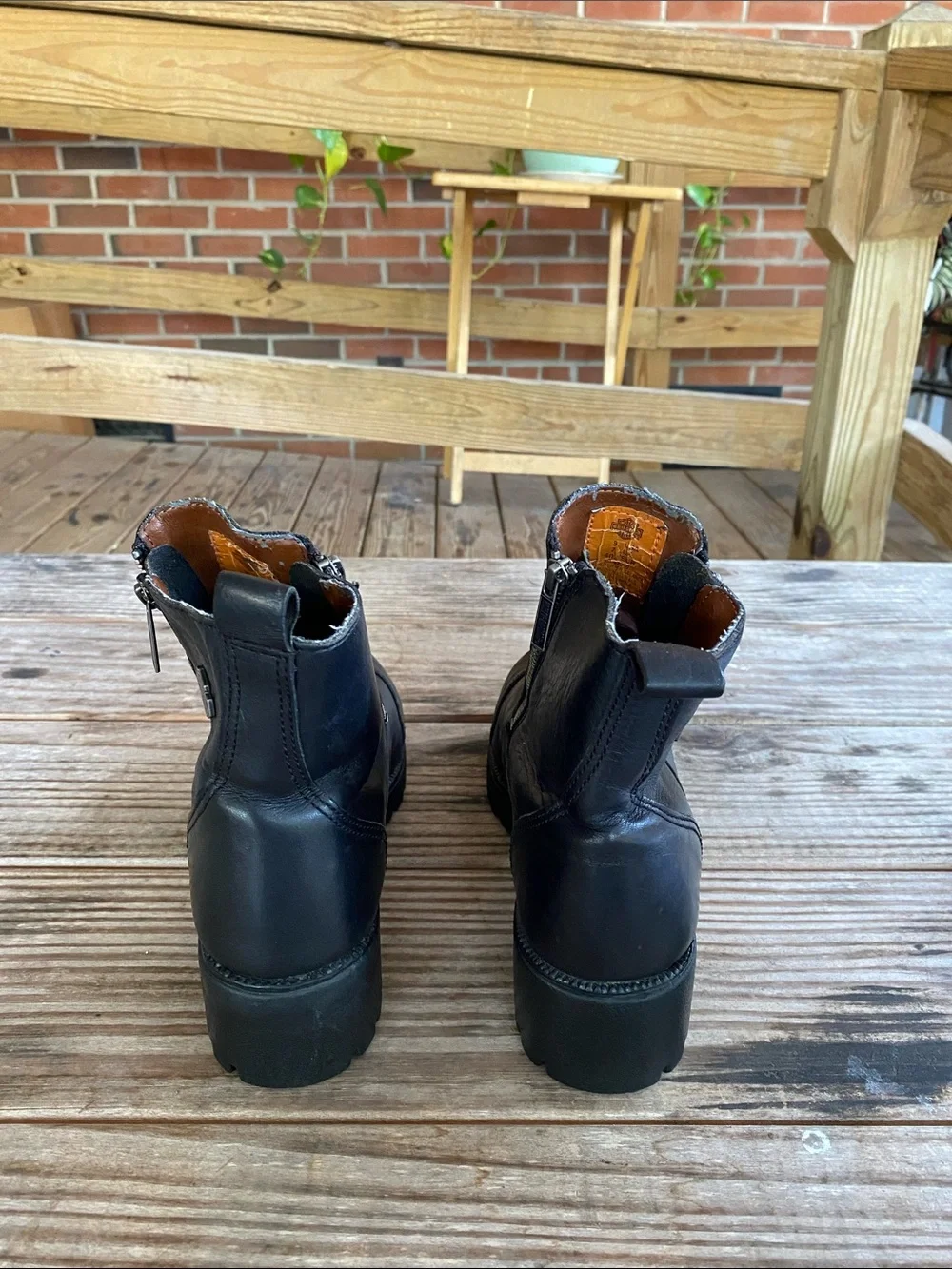 Women’s Harley Davidson Starter Switch Black Leather Boots Size 9
